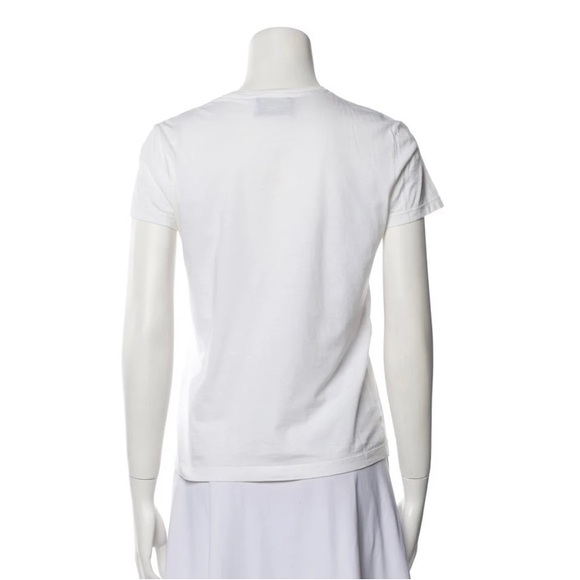 Prada White Tee with Black Floral Design - 2013 Spring Collection - Picture 6 of 12